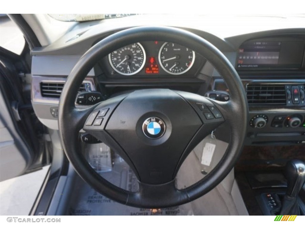 2005 5 Series 530i Sedan - Titanium Grey Metallic / Grey photo #25