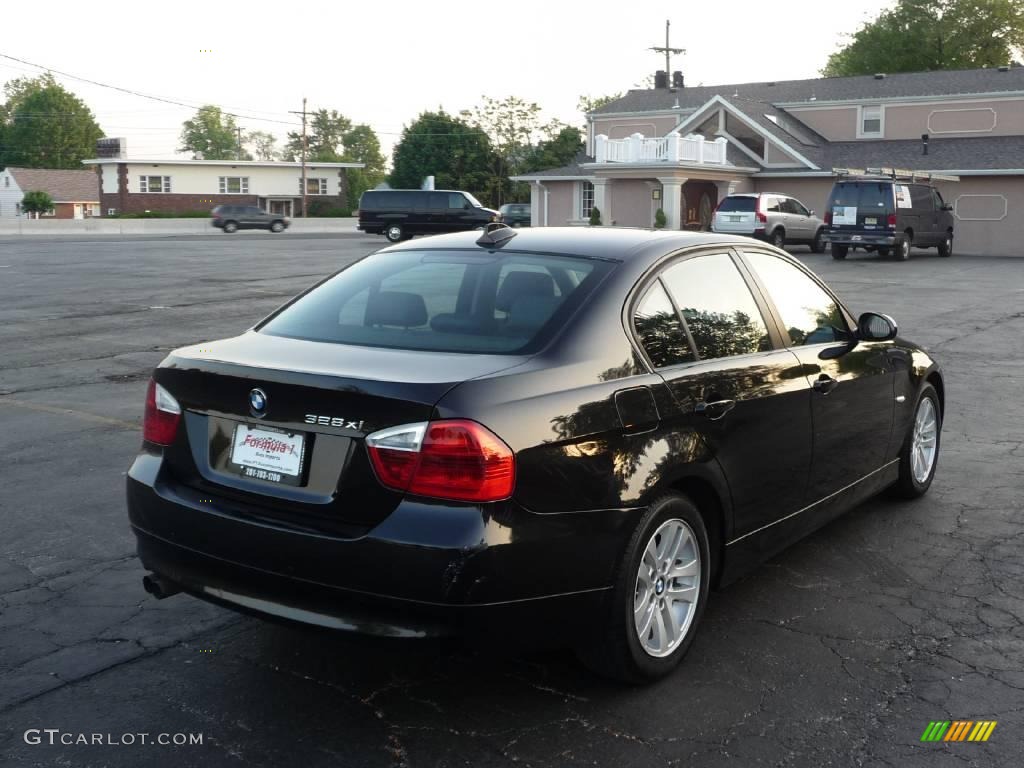2007 3 Series 328xi Sedan - Jet Black / Black photo #3