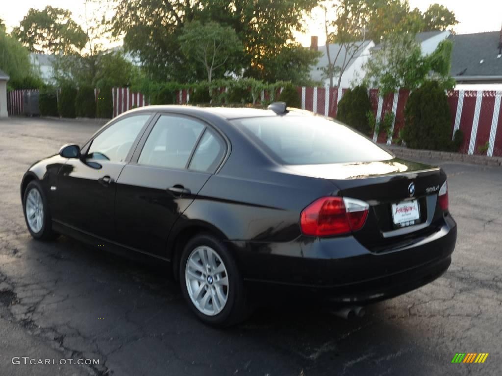 2007 3 Series 328xi Sedan - Jet Black / Black photo #4
