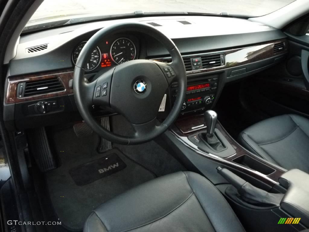 2007 3 Series 328xi Sedan - Jet Black / Black photo #5