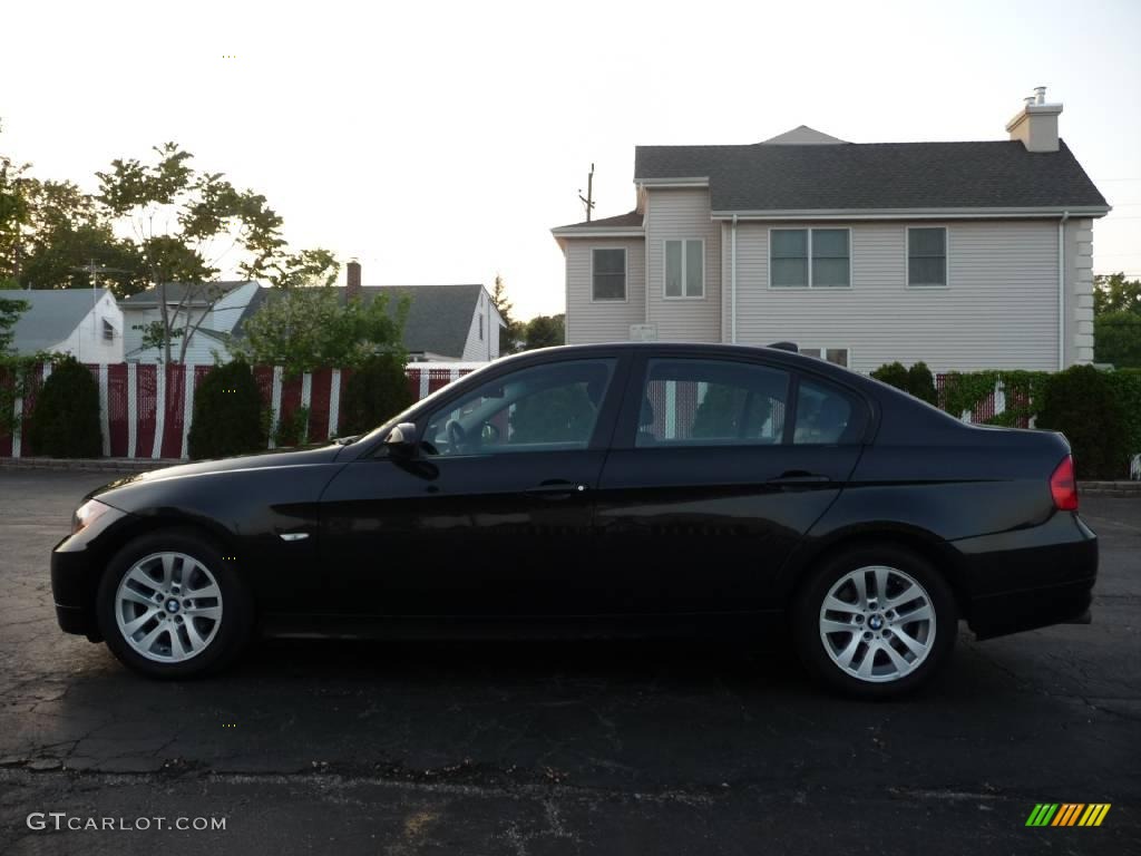 2007 3 Series 328xi Sedan - Jet Black / Black photo #11