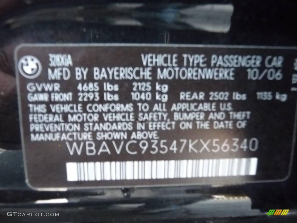 2007 3 Series 328xi Sedan - Jet Black / Black photo #14