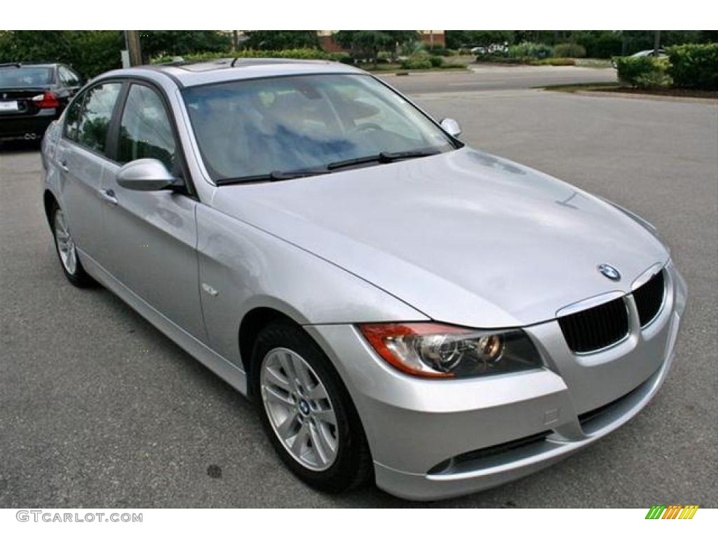 2007 3 Series 328i Sedan - Titanium Silver Metallic / Grey Dakota Leather photo #7