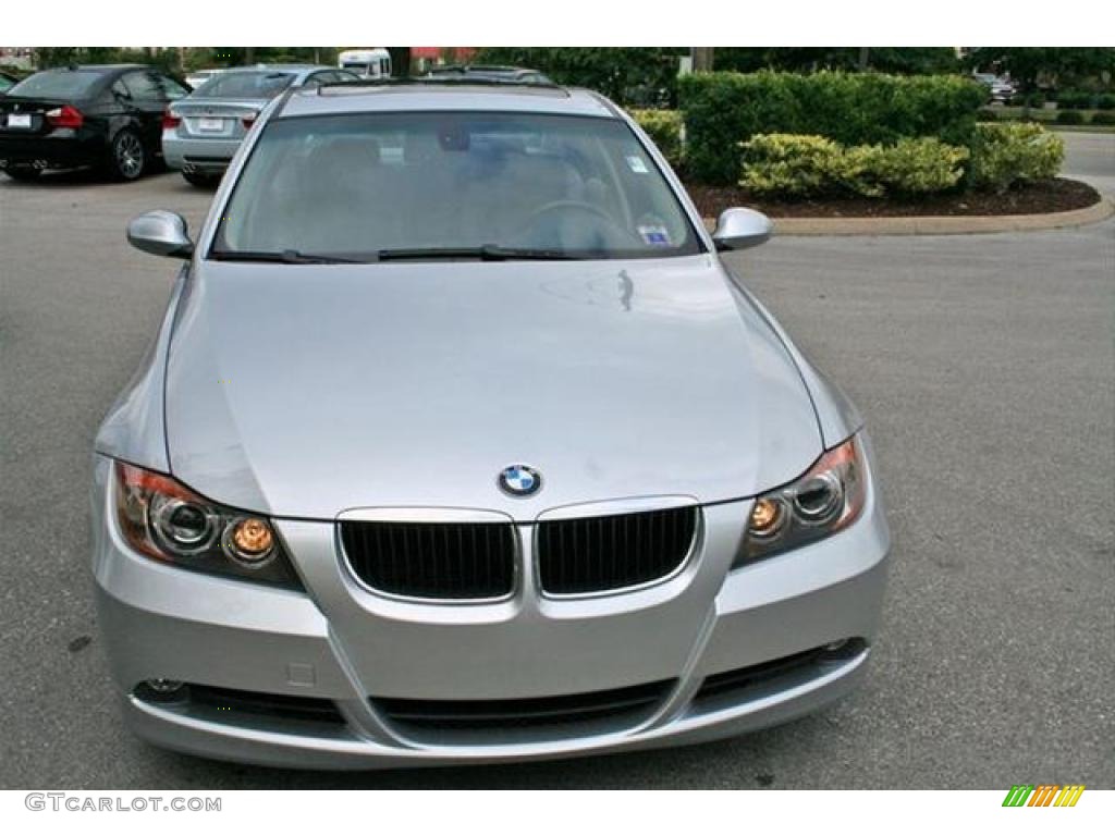 2007 3 Series 328i Sedan - Titanium Silver Metallic / Grey Dakota Leather photo #8