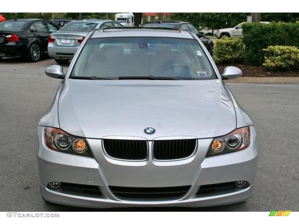 2007 3 Series 328i Sedan - Titanium Silver Metallic / Grey Dakota Leather photo #9