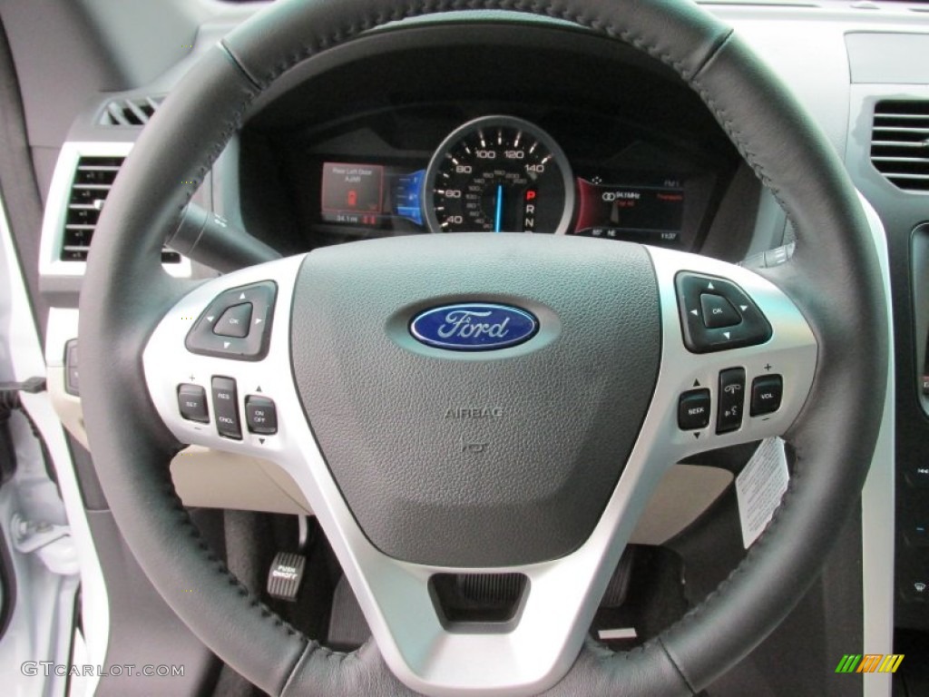2015 Explorer XLT - Oxford White / Medium Light Stone photo #33