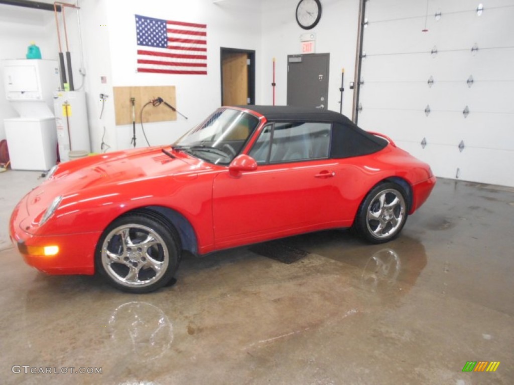 Guards Red 1995 Porsche 911 Carrera Cabriolet Exterior Photo #98151213