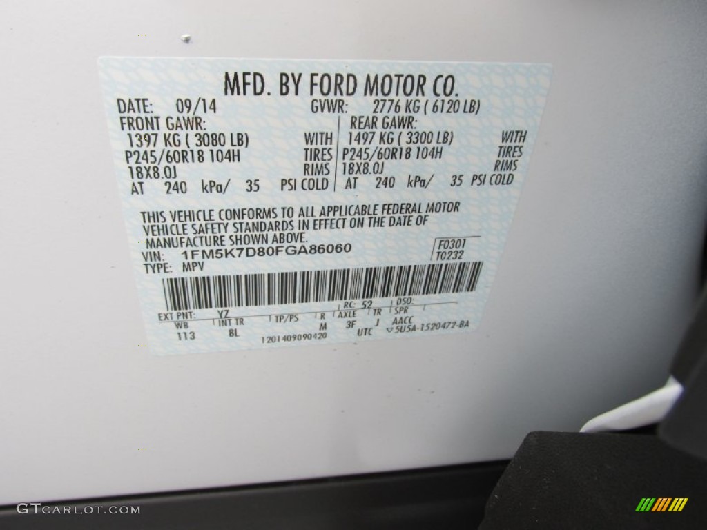 2015 Explorer XLT - Oxford White / Medium Light Stone photo #36