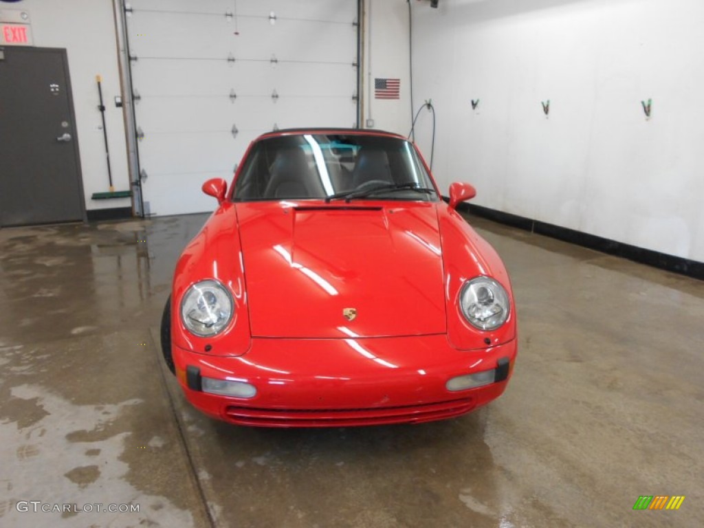 1995 911 Carrera Cabriolet - Guards Red / Classic Grey photo #7