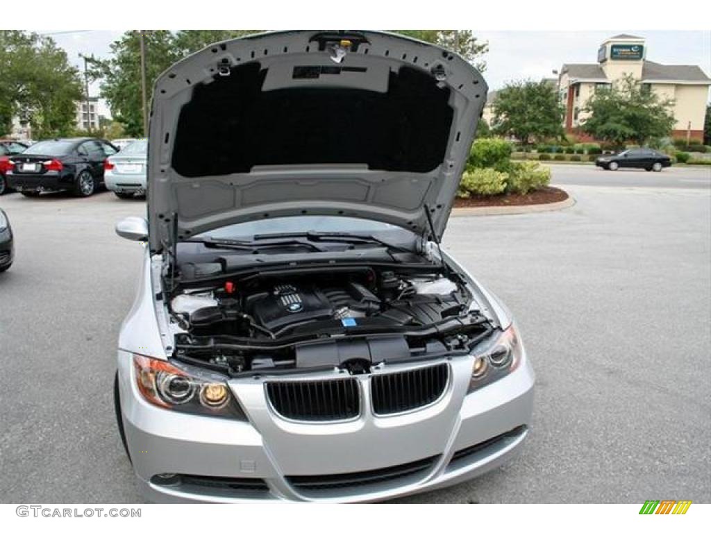 2007 3 Series 328i Sedan - Titanium Silver Metallic / Grey Dakota Leather photo #30