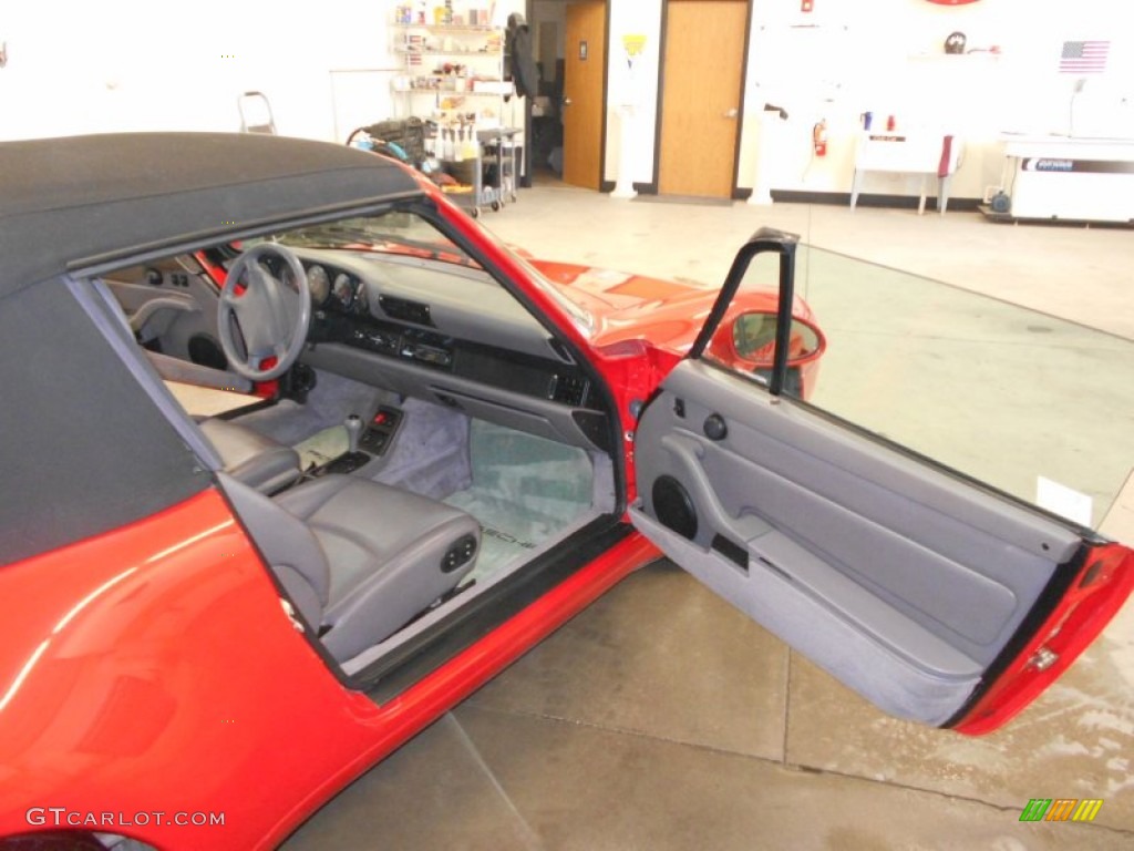 1995 911 Carrera Cabriolet - Guards Red / Classic Grey photo #14
