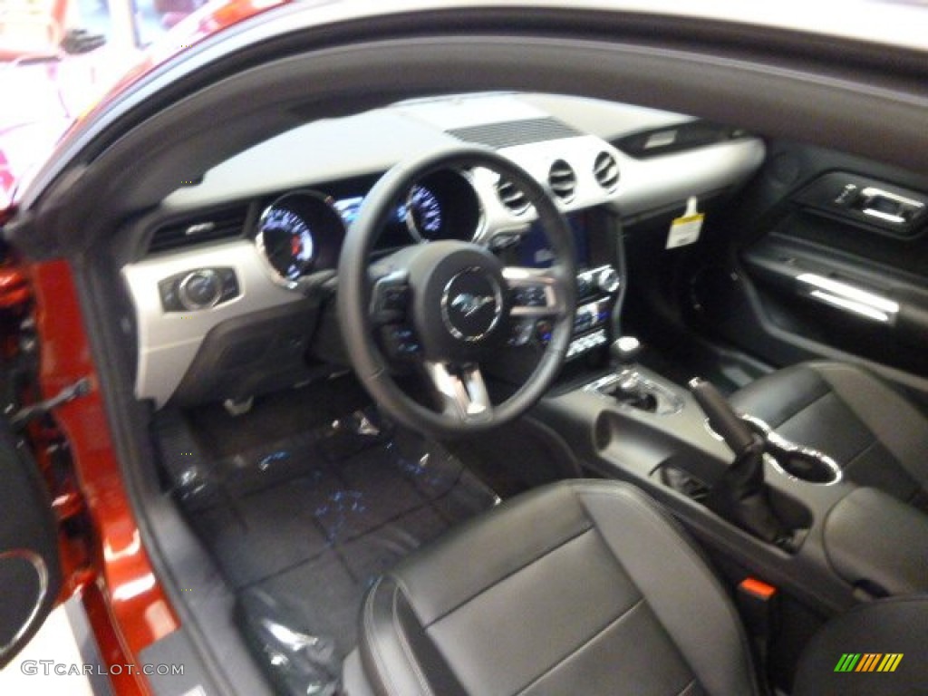 Ebony Interior 2015 Ford Mustang GT Premium Coupe Photo #98152470
