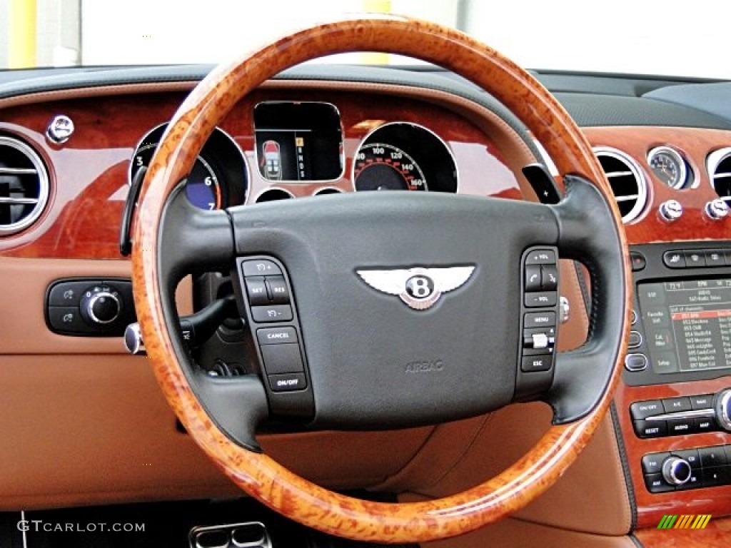2007 Bentley Continental GTC Standard Continental GTC Model Saddle Steering Wheel Photo #98160642
