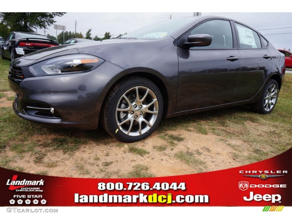 2015 Dart SXT - Granite Crystal Metallic / Black/Light Tungsten Accent Stitching photo #1