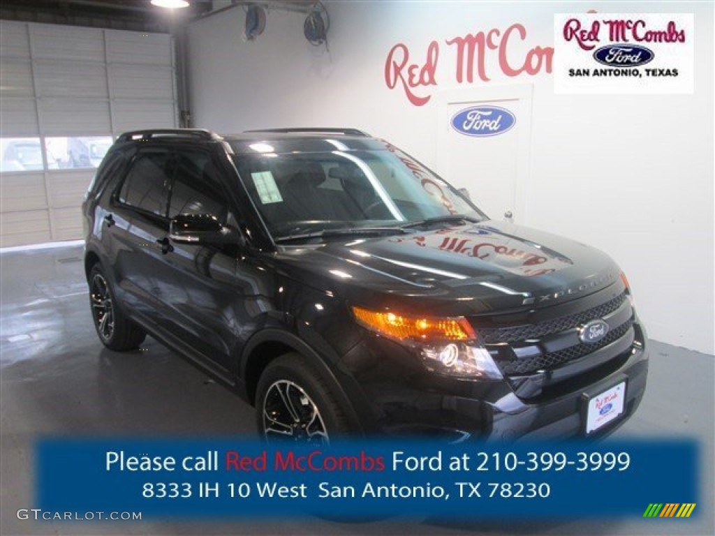 2015 Explorer Sport 4WD - Tuxedo Black / Sport Charcoal Black photo #1