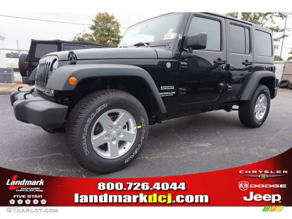 2015 Wrangler Unlimited Sport 4x4 - Black / Black photo #1