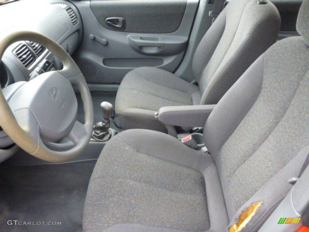 2002 Accent GL Sedan - Retro Red / Gray photo #8