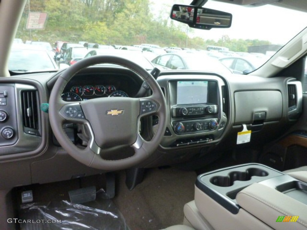 2015 Chevrolet Silverado 1500 LTZ Crew Cab 4x4 Cocoa/Dune Dashboard Photo #98166417