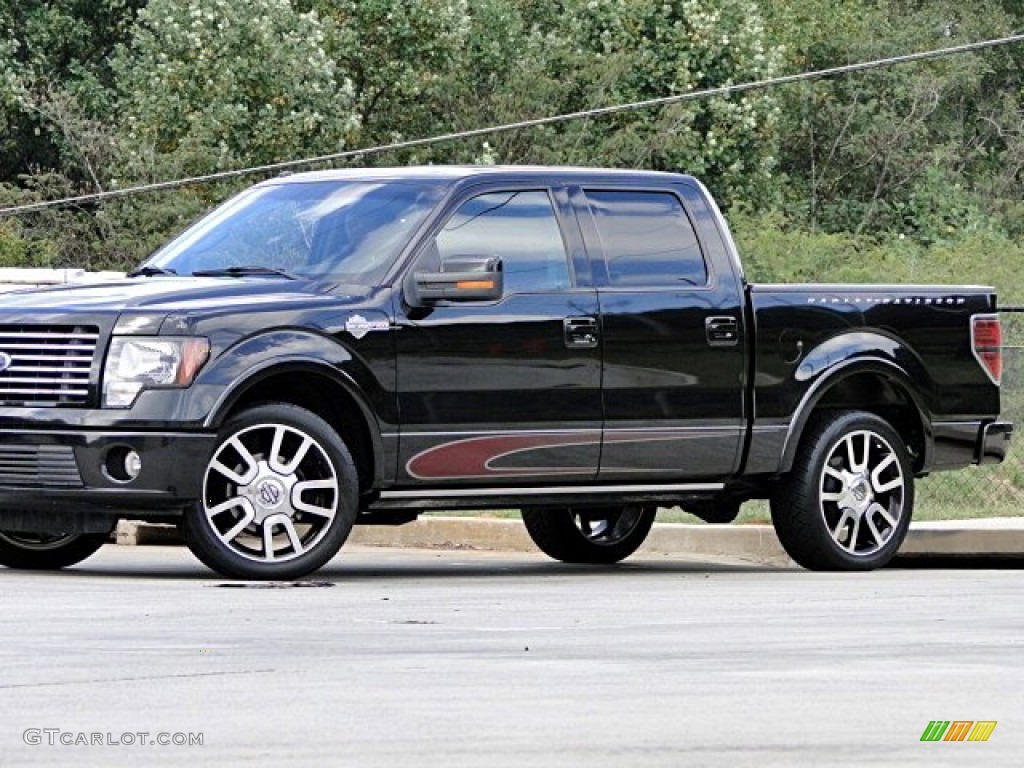 2010 F150 Harley-Davidson SuperCrew - Tuxedo Black / Harley Davidson Lava Red/Black photo #46