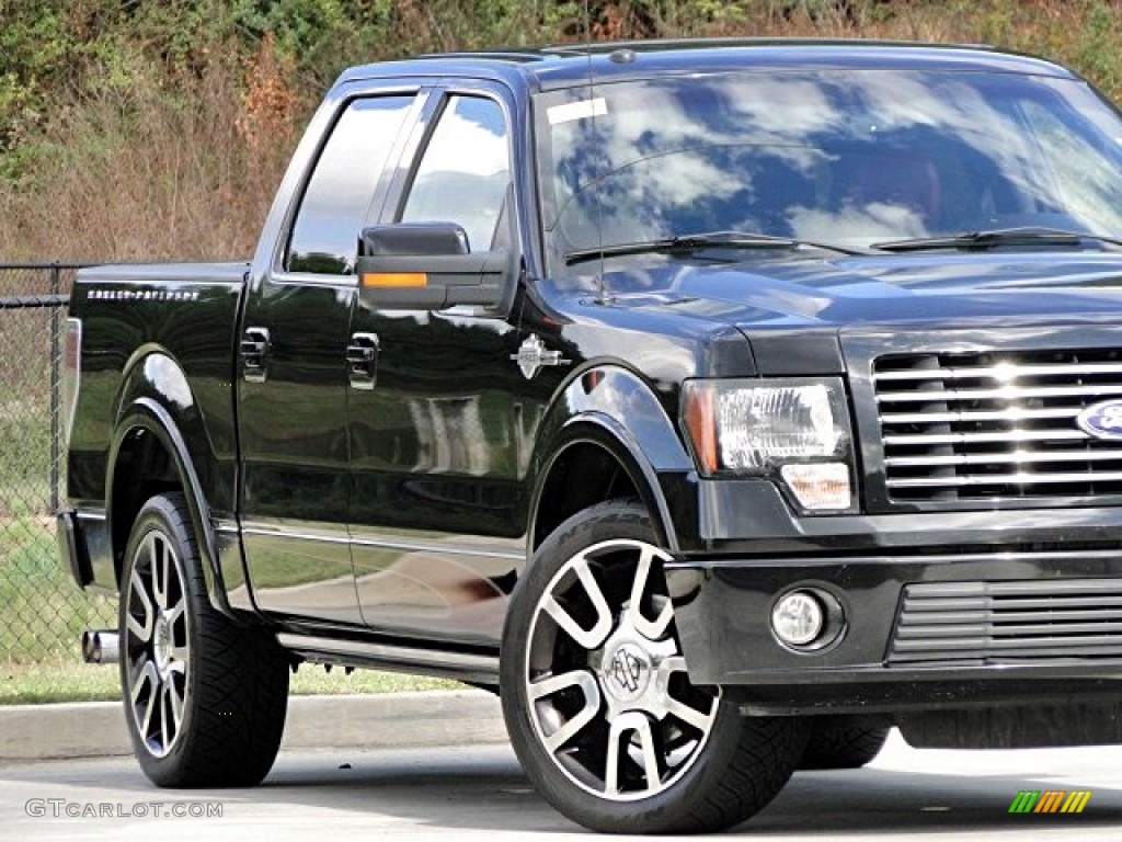 2010 F150 Harley-Davidson SuperCrew - Tuxedo Black / Harley Davidson Lava Red/Black photo #55