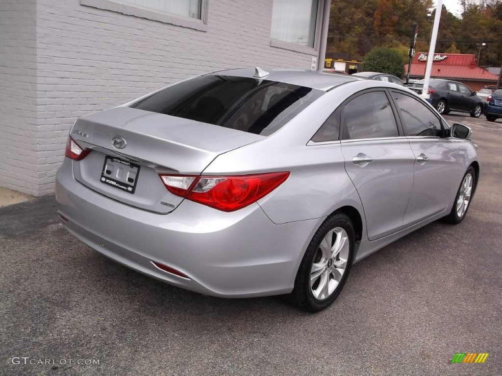 2011 Sonata Limited - Radiant Silver / Black photo #9