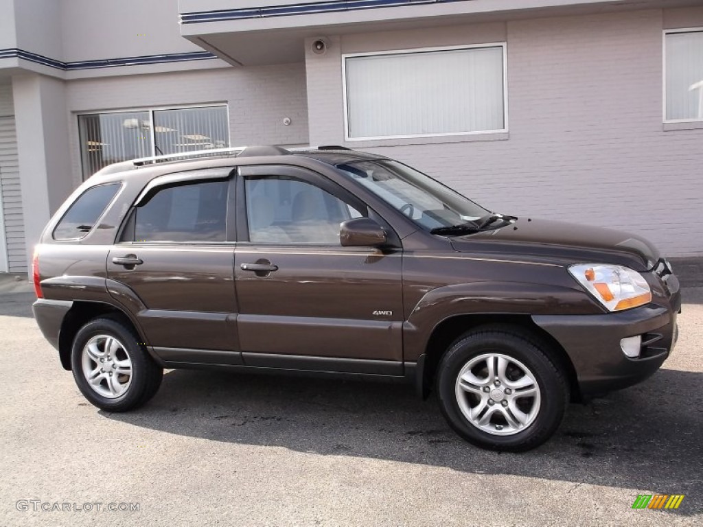 Smokey Brown 2007 Kia Sportage EX V6 4WD Exterior Photo #98172576