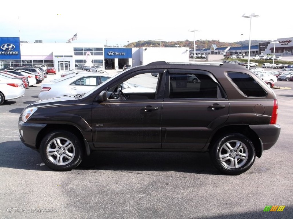 2007 Sportage EX V6 4WD - Smokey Brown / Beige photo #8