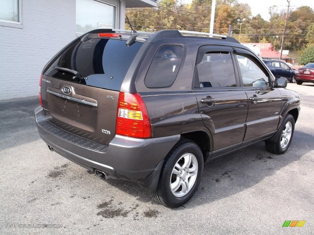 2007 Sportage EX V6 4WD - Smokey Brown / Beige photo #11