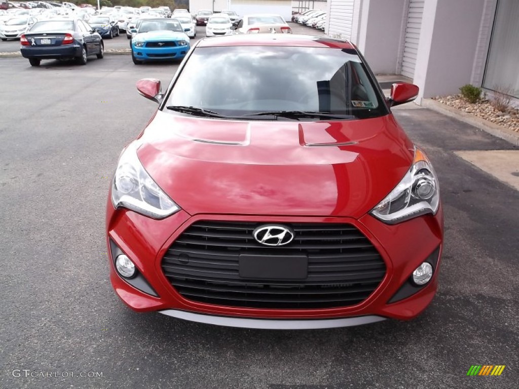 2015 Veloster Turbo - Boston Red / Black photo #5