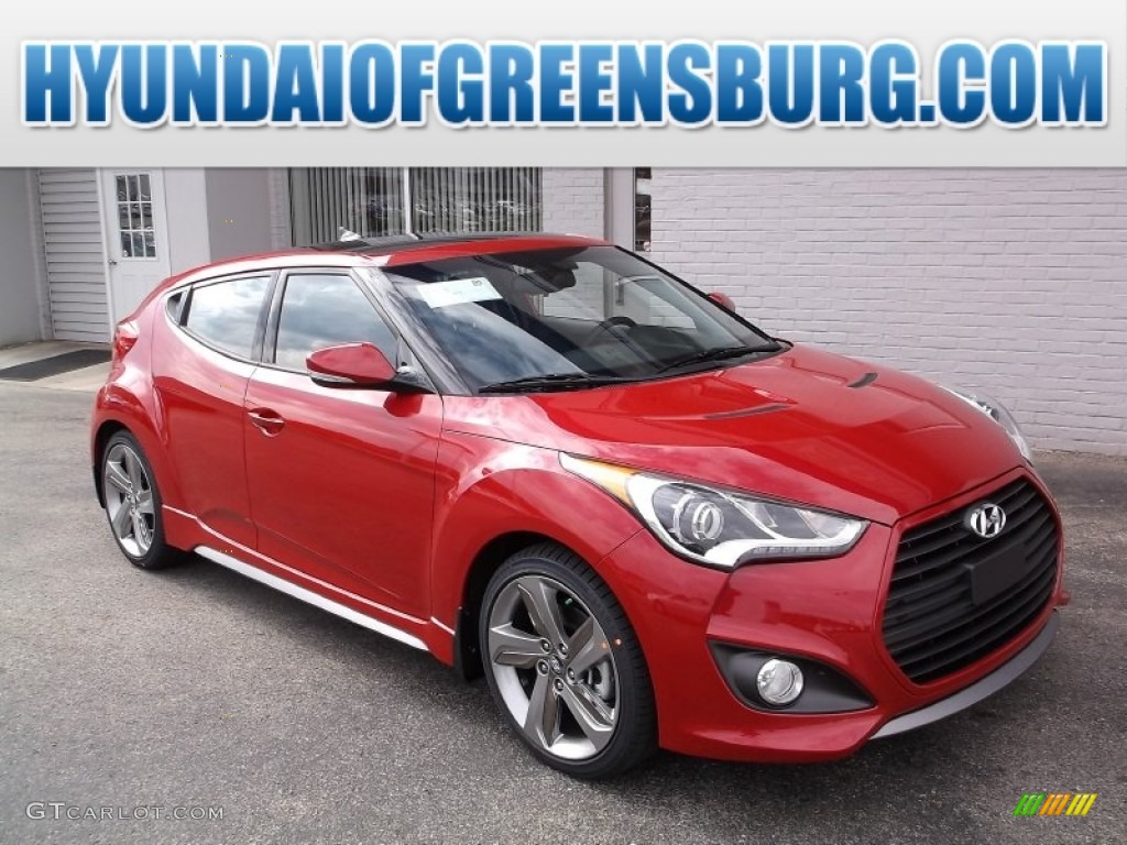 Boston Red Hyundai Veloster