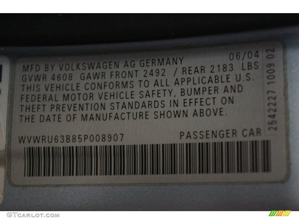 2005 Passat GLX Sedan - Blue Silver Metallic / Beige photo #14