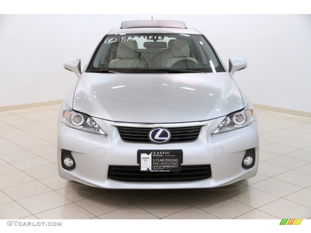 2012 CT 200h Hybrid Premium - Tungsten Silver Pearl / Ecru Nuluxe photo #2