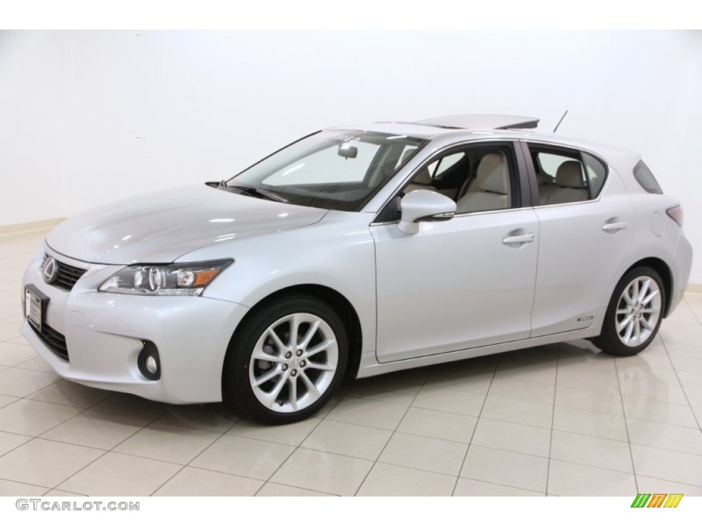 2012 CT 200h Hybrid Premium - Tungsten Silver Pearl / Ecru Nuluxe photo #3