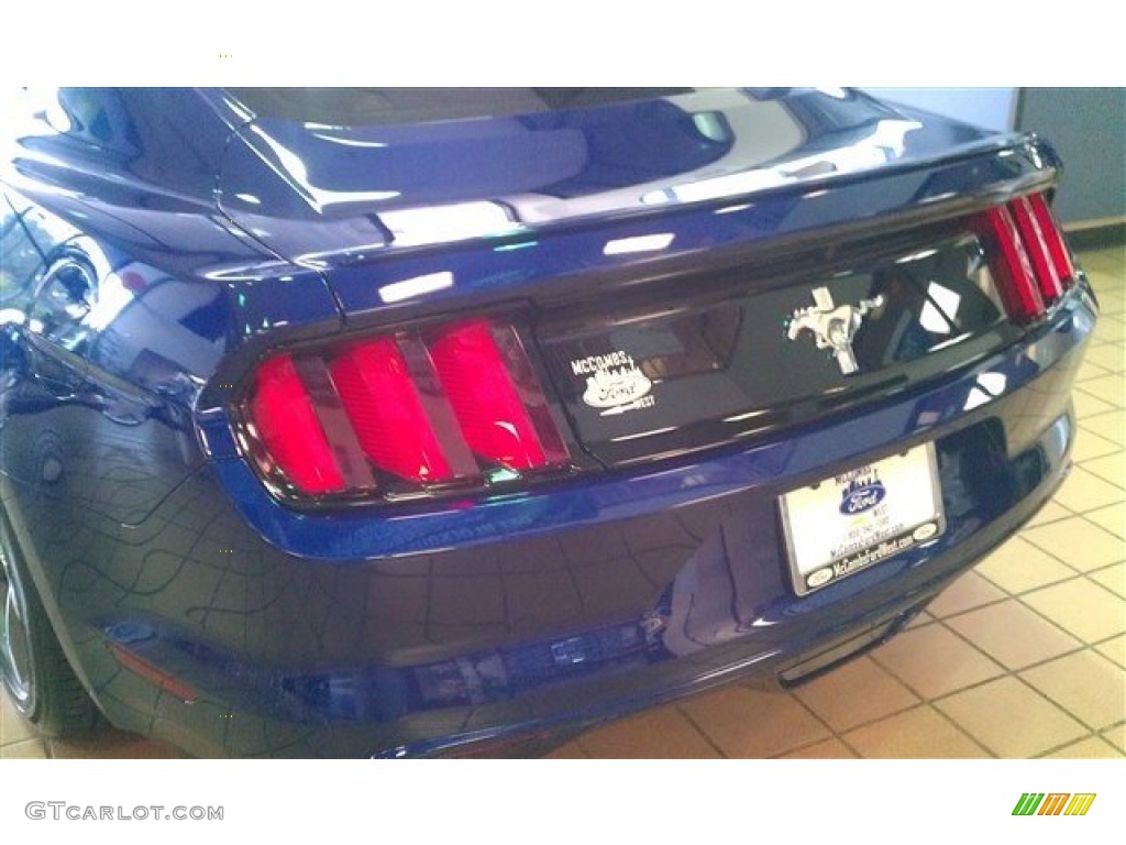 2015 Mustang V6 Coupe - Deep Impact Blue Metallic / Ebony photo #14