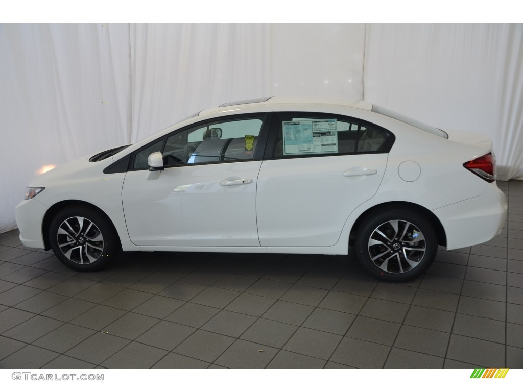 Taffeta White 2015 Honda Civic EX Sedan Exterior Photo #98183799