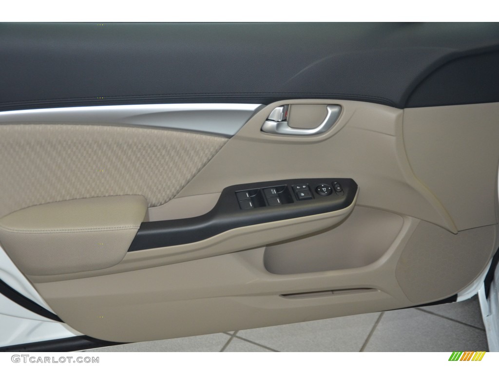 2015 Honda Civic EX Sedan Beige Door Panel Photo #98184000