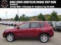 Deep Cherry Red Crystal Pearl 2015 Jeep Compass Latitude 4x4