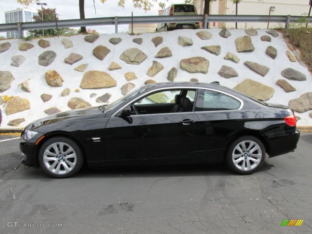 2011 3 Series 328i xDrive Coupe - Jet Black / Black photo #2