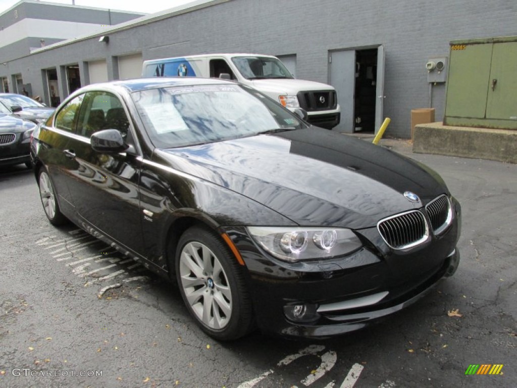 2011 3 Series 328i xDrive Coupe - Jet Black / Black photo #7
