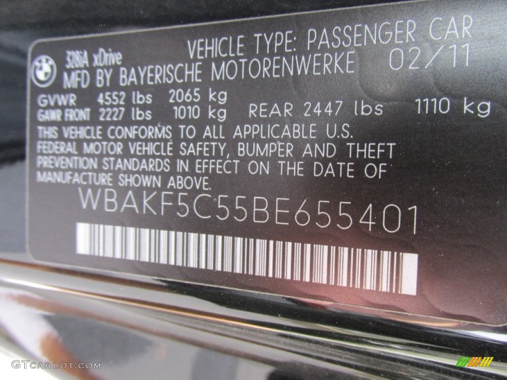 2011 3 Series 328i xDrive Coupe - Jet Black / Black photo #19