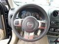 Dark Slate Gray/Light Pebble Beige 2015 Jeep Patriot Limited 4x4 Steering Wheel