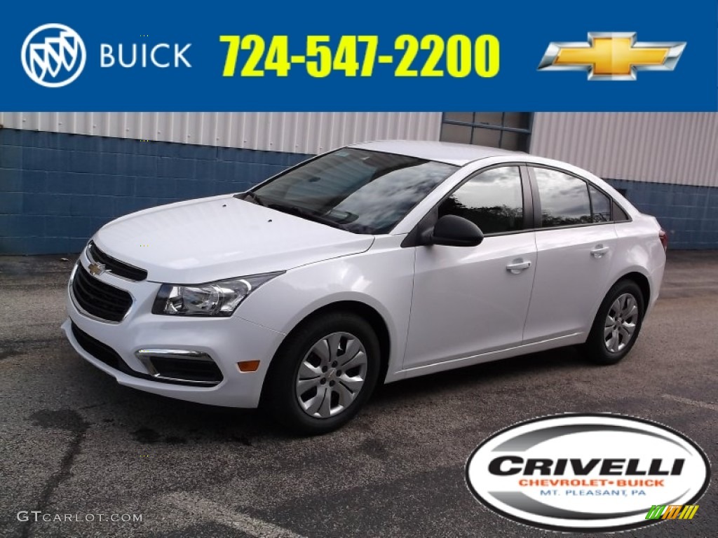 2015 Cruze LS - Summit White / Jet Black/Medium Titanium photo #1