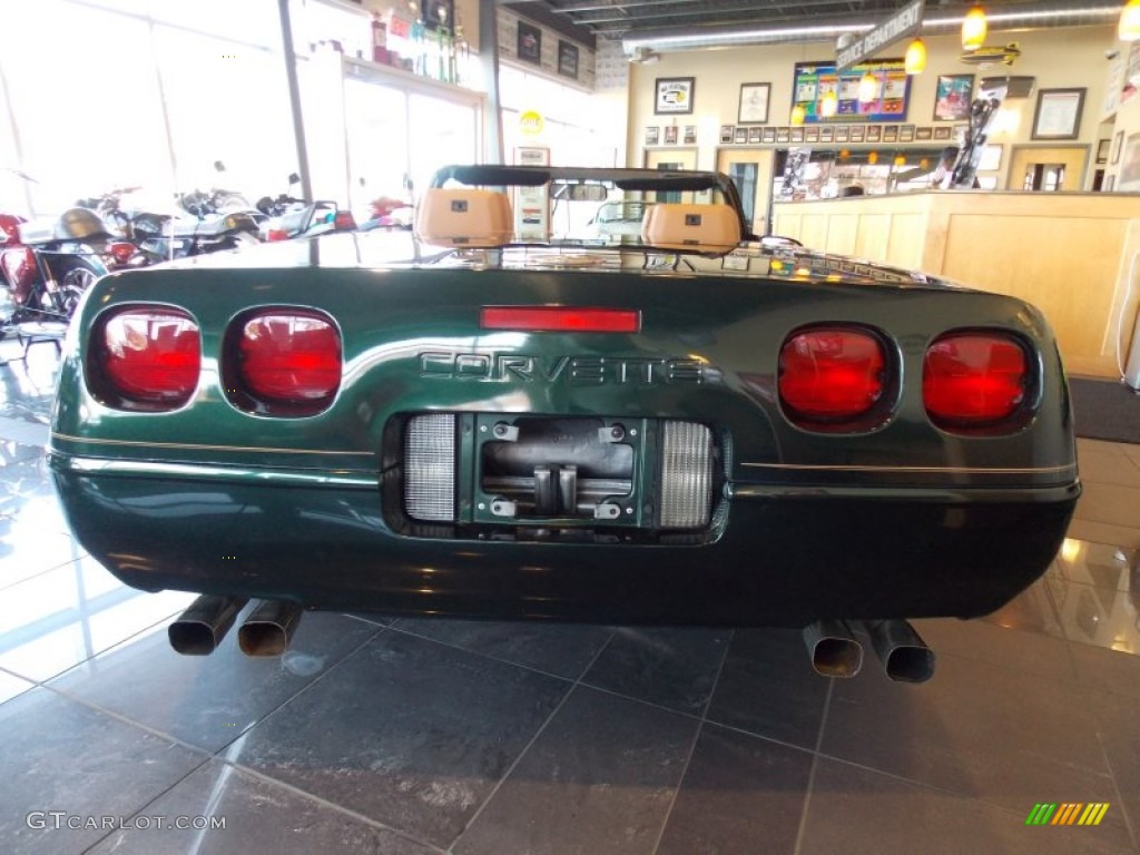 1991 Corvette Convertible - Polo Green Metallic / Saddle photo #12