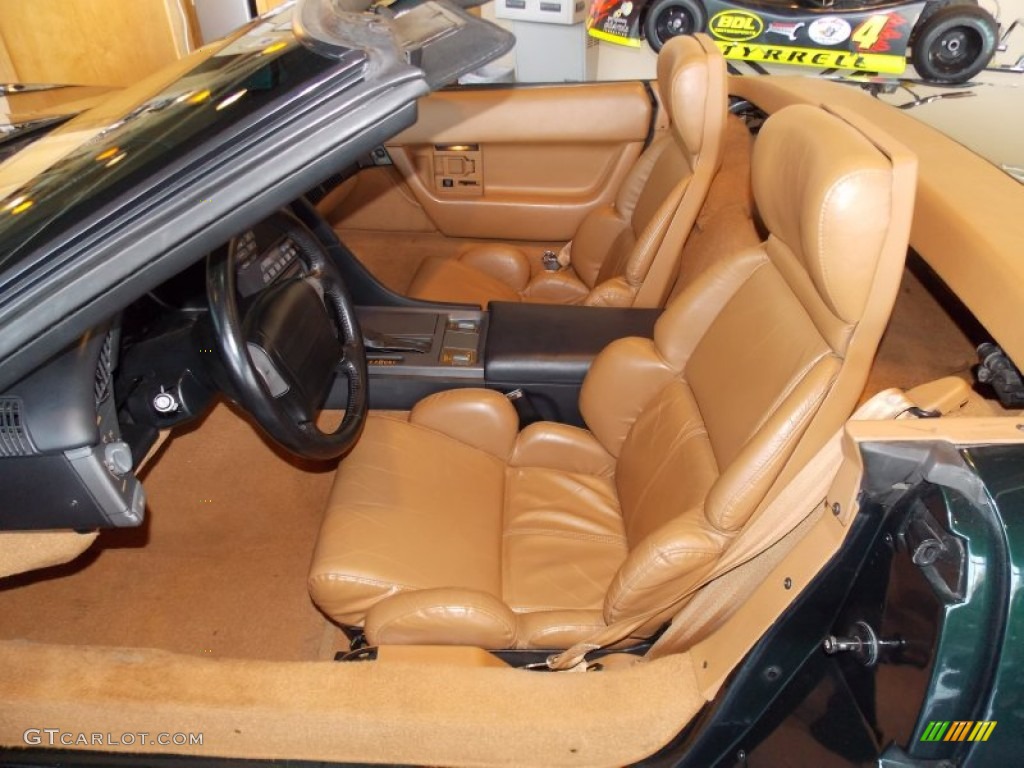 Saddle Interior 1991 Chevrolet Corvette Convertible Photo