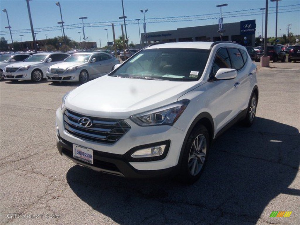 2014 Santa Fe Sport 2.0T FWD - Frost White Pearl / Beige photo #1