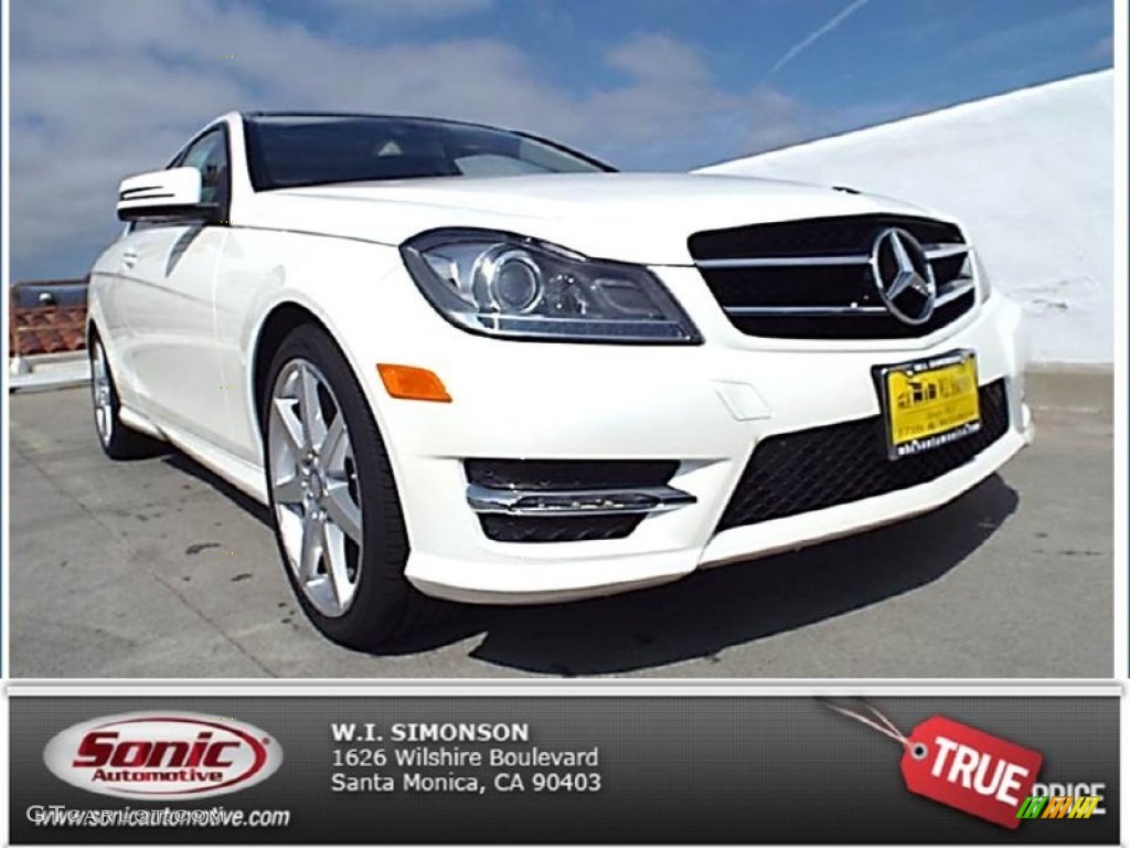 2015 C 250 Coupe - designo Diamond White Metallic / Almond Beige/Mocha photo #1