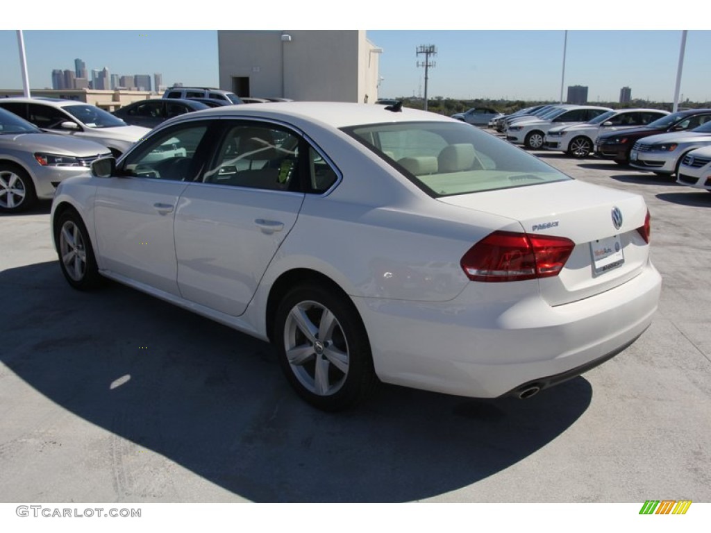 2014 Passat 2.5L SE - Candy White / Cornsilk Beige photo #7