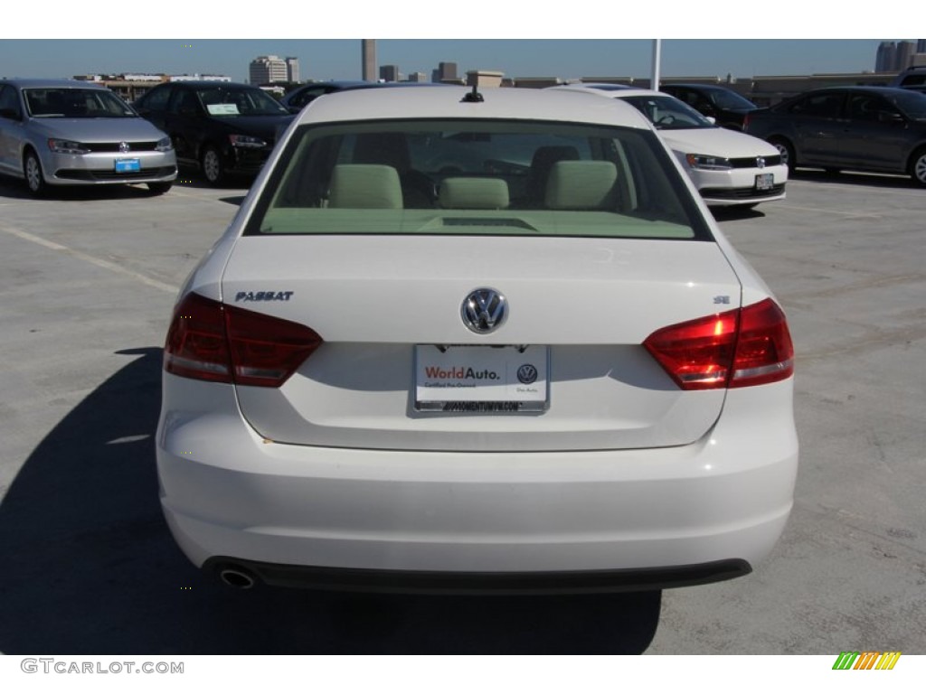 2014 Passat 2.5L SE - Candy White / Cornsilk Beige photo #8