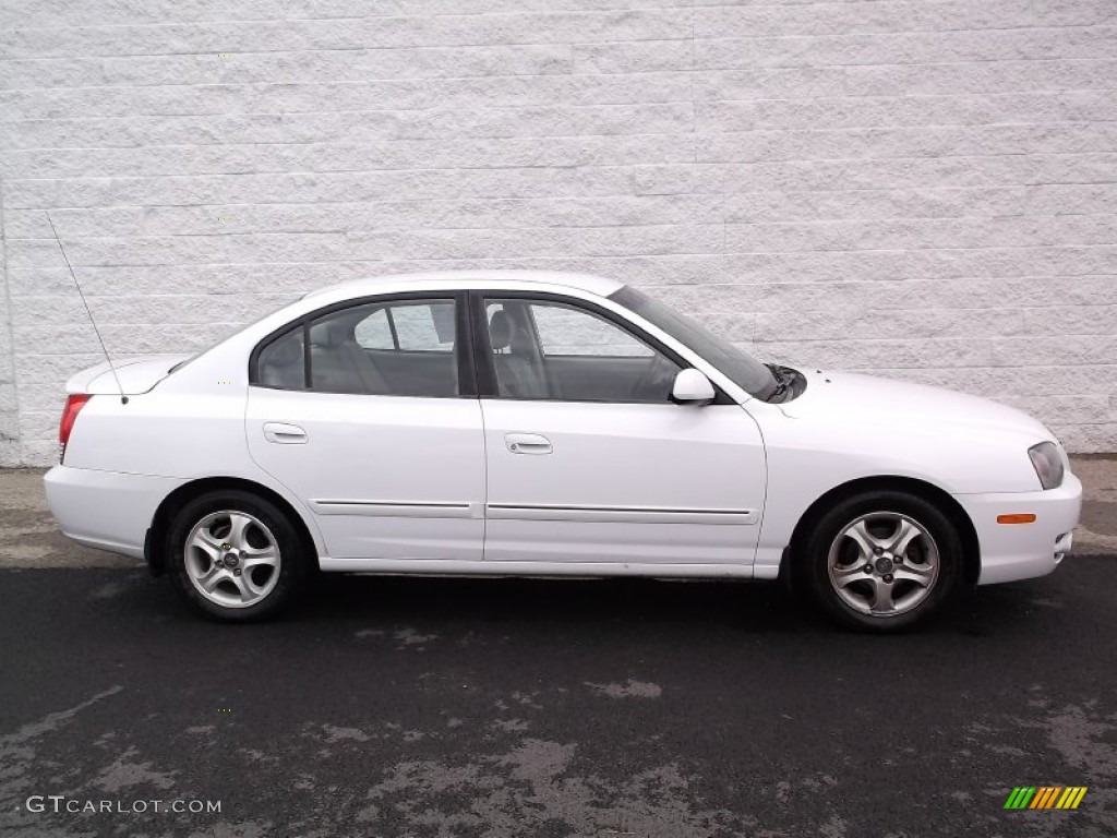 2006 Elantra Limited Sedan - Nordic White / Gray photo #2