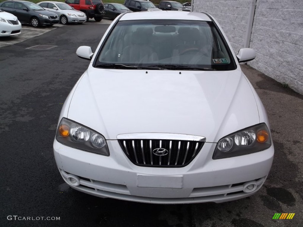 2006 Elantra Limited Sedan - Nordic White / Gray photo #3